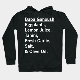 Baba Ganoush Eggplant Recipe Vegan Vegetarian Foodie Gift Hoodie